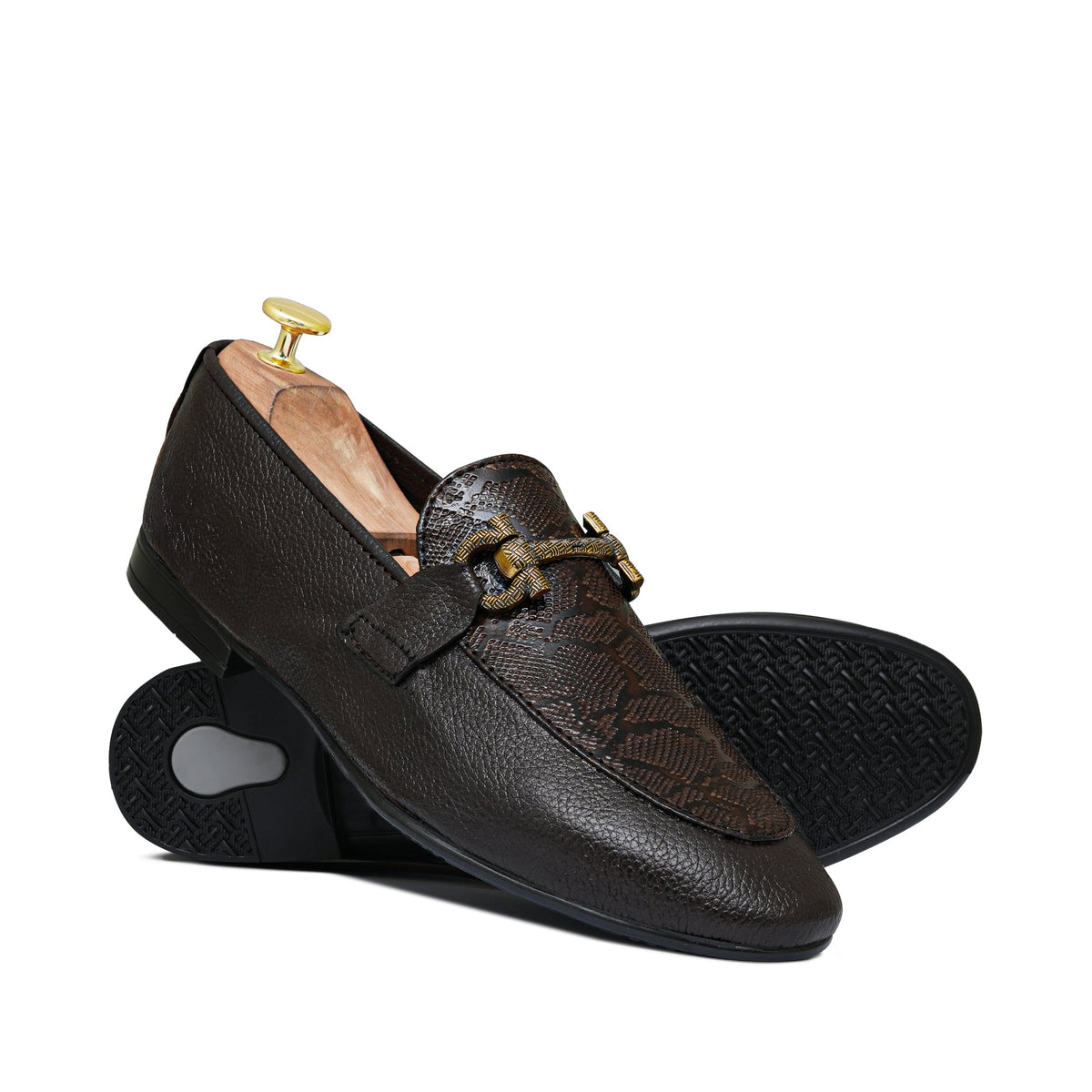 Brown Elegant Folding Shoe PA67