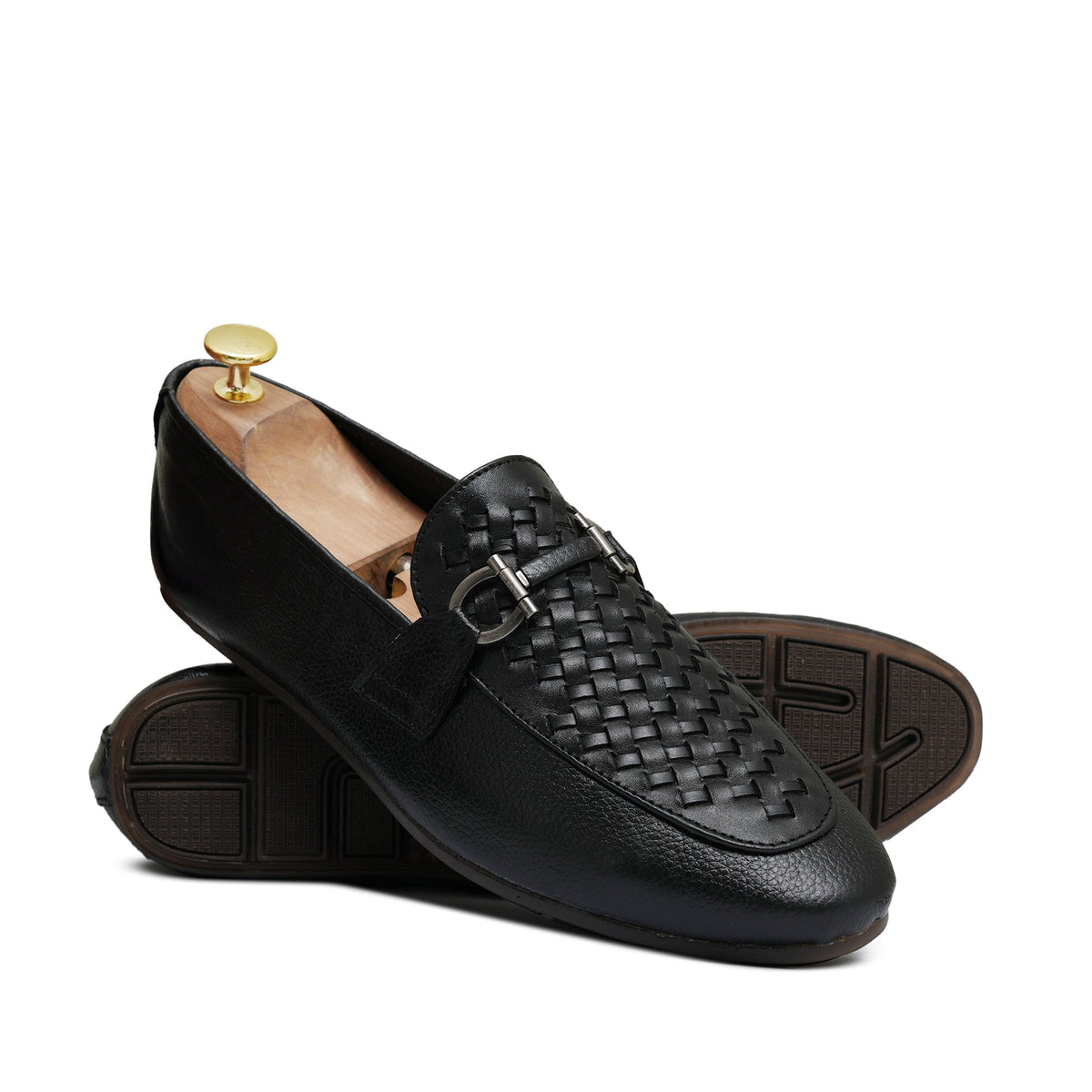 Black Folding Woven Shoe  PA05