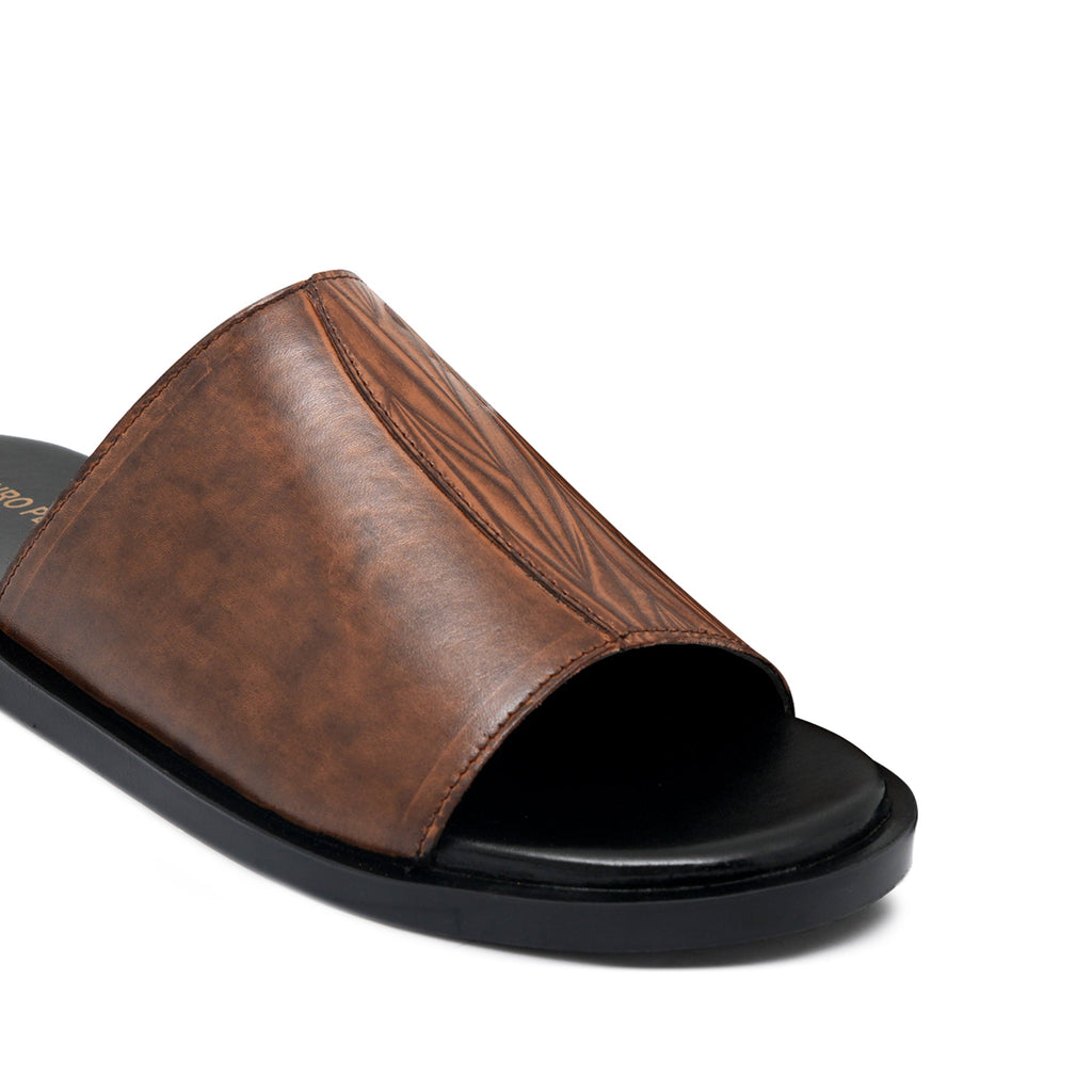 Brown Leather Slipper SA68