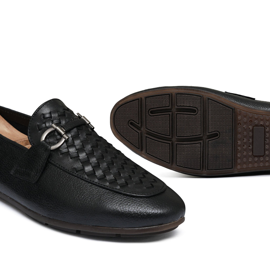Black Folding Woven Shoe  PA05