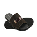 Dark Brown Suede Comfort Slippers SA66