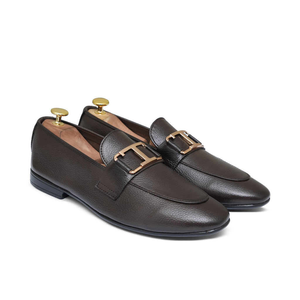 Brown T Buckle Folding Shoe PA72