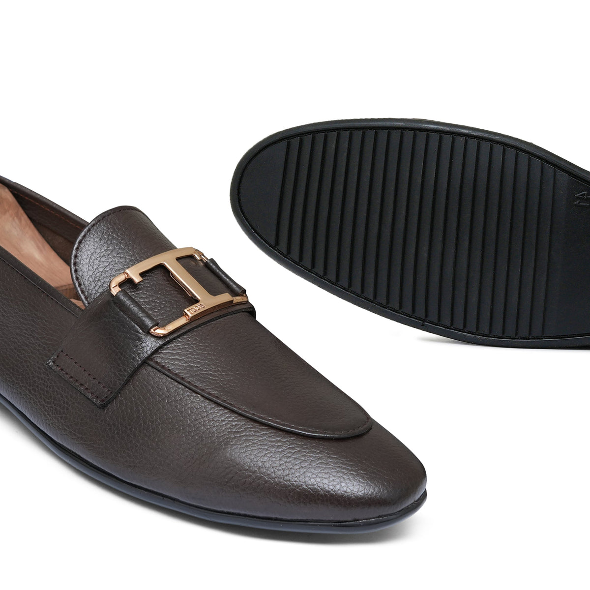 Brown T Buckle Folding Shoe PA72