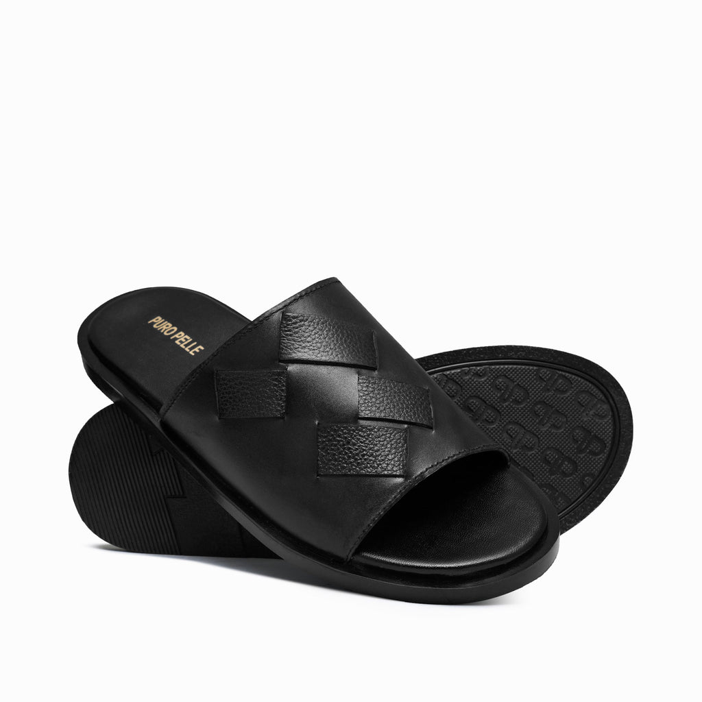 Black Woven Mild Slipper SA27