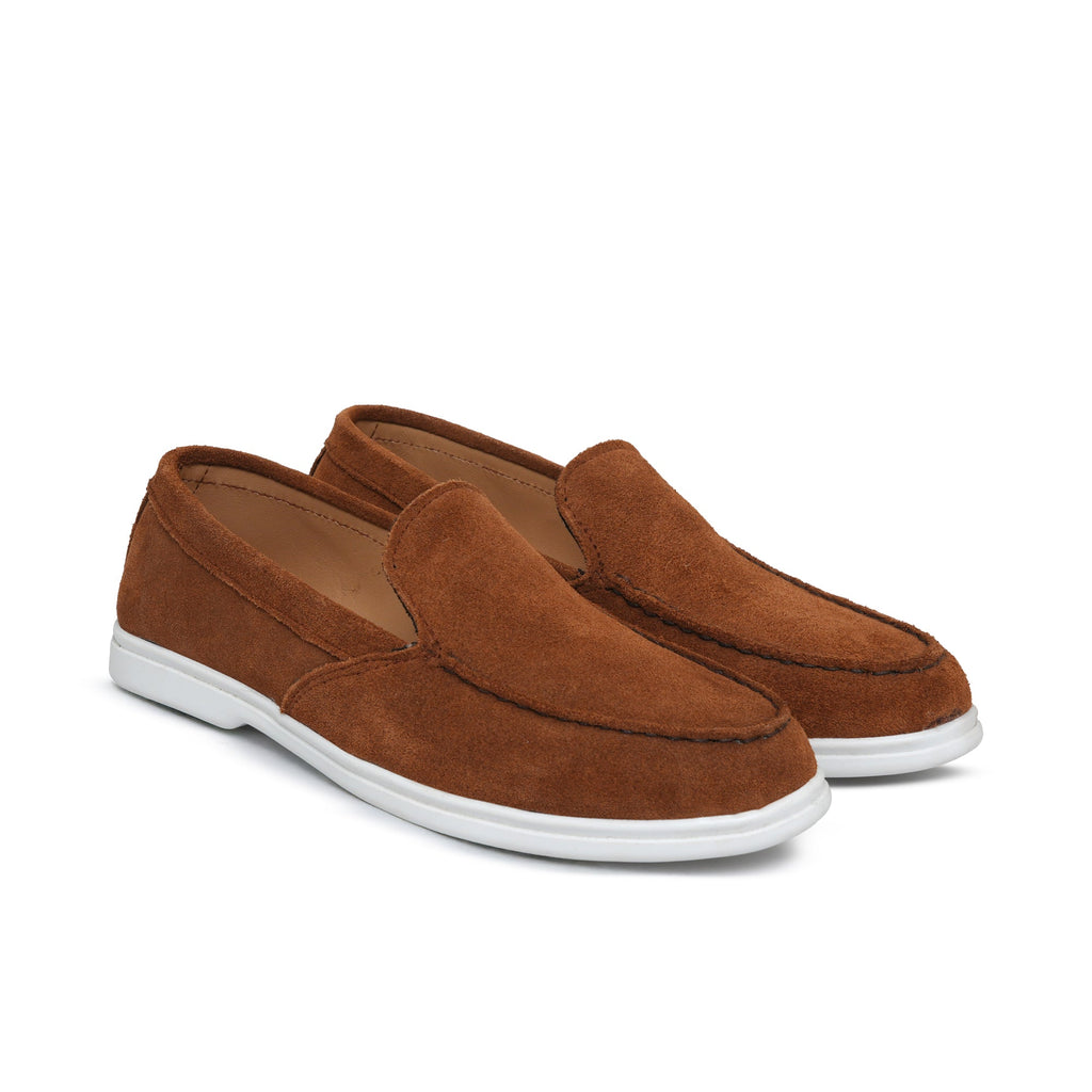 Cognac Brown  Suede Shoe La12