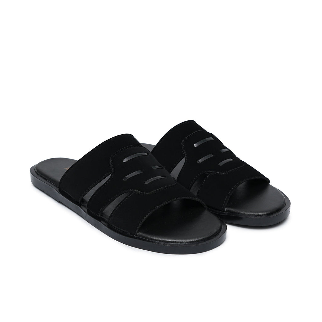 Black Suede Slipper SZ06