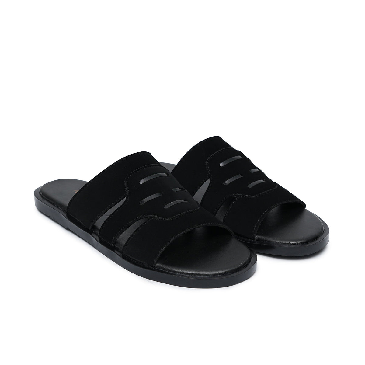 Black Suede Slipper SZ06