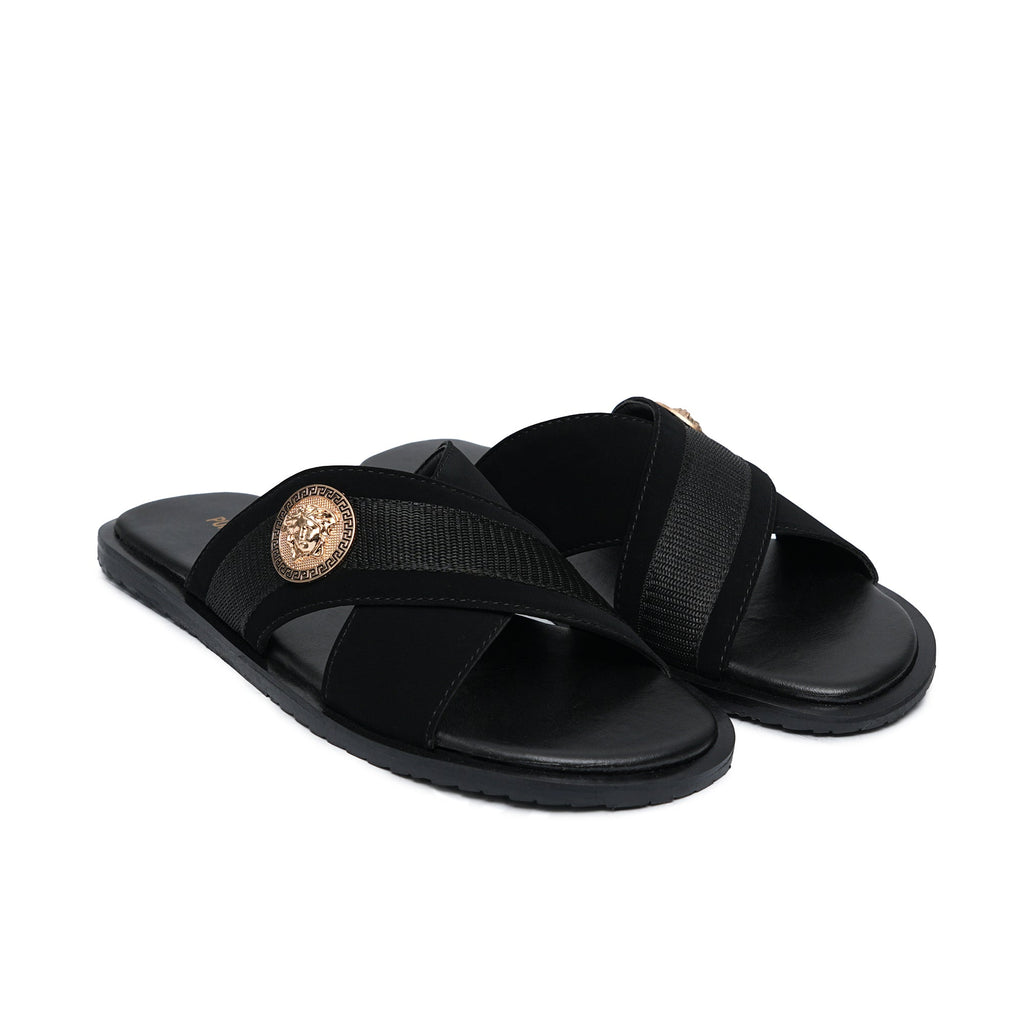 Black Suede Slipper SZ10