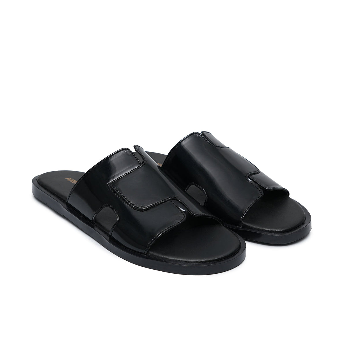 Black Patten Slipper SZ09