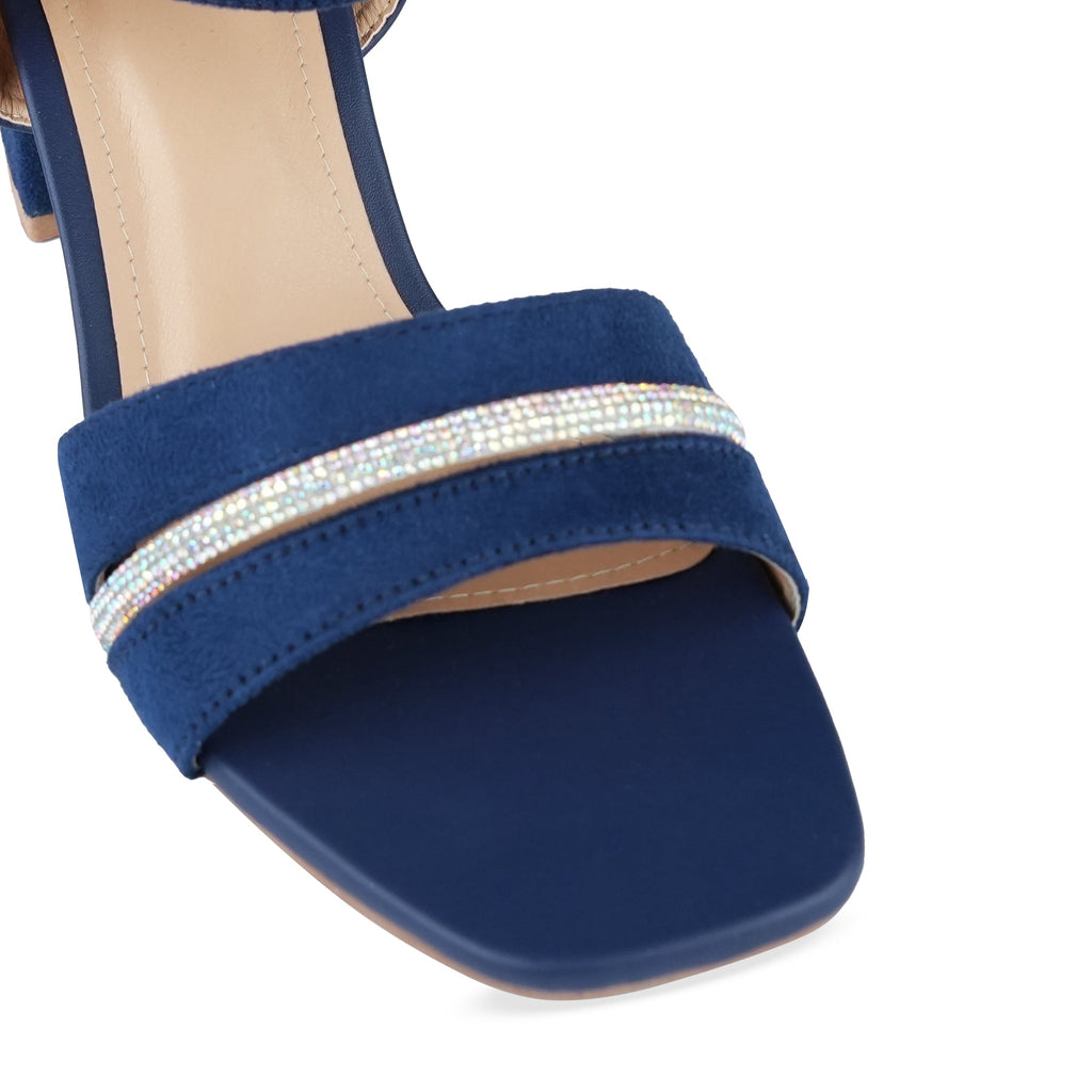 Blue Stylish Ankle Strap Heels wh17