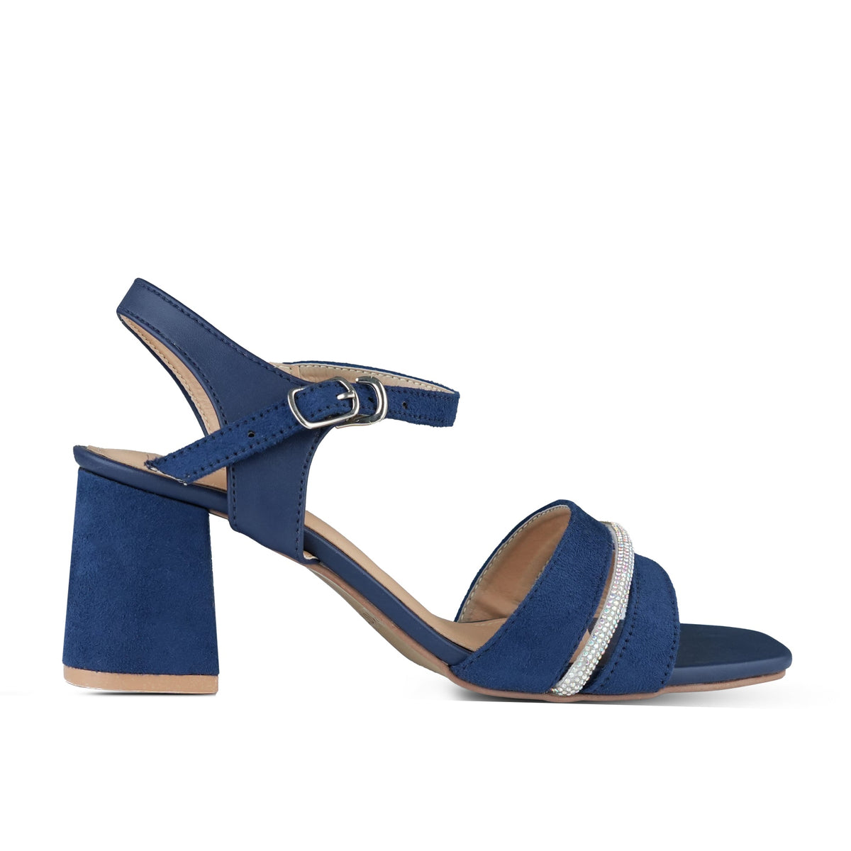 Blue Stylish Ankle Strap Heels wh17