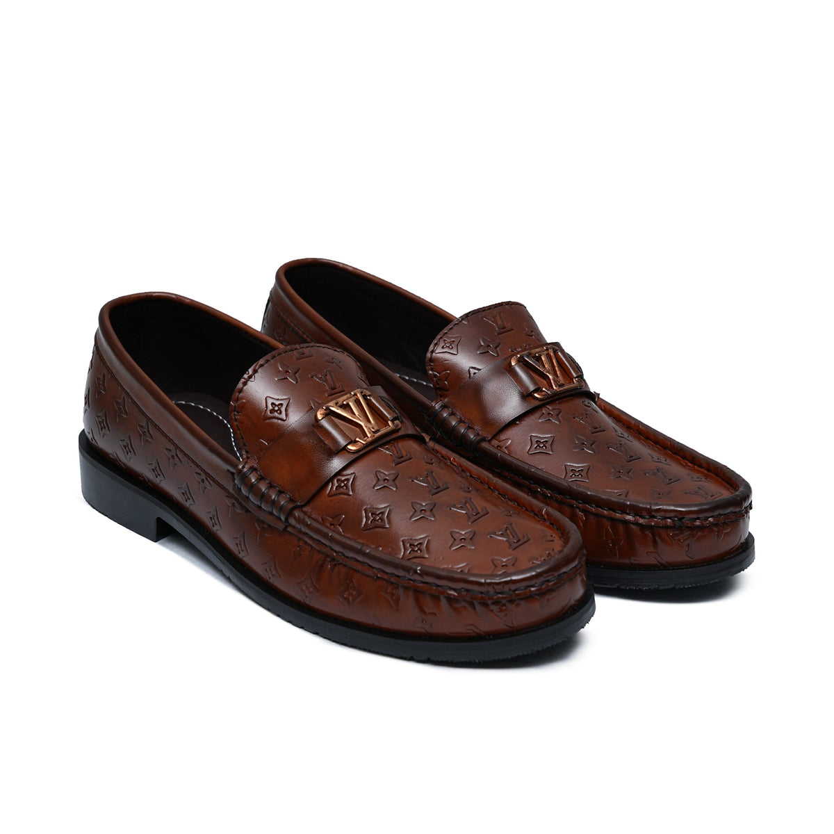 Classic Embossed Brown Shoe FZ43