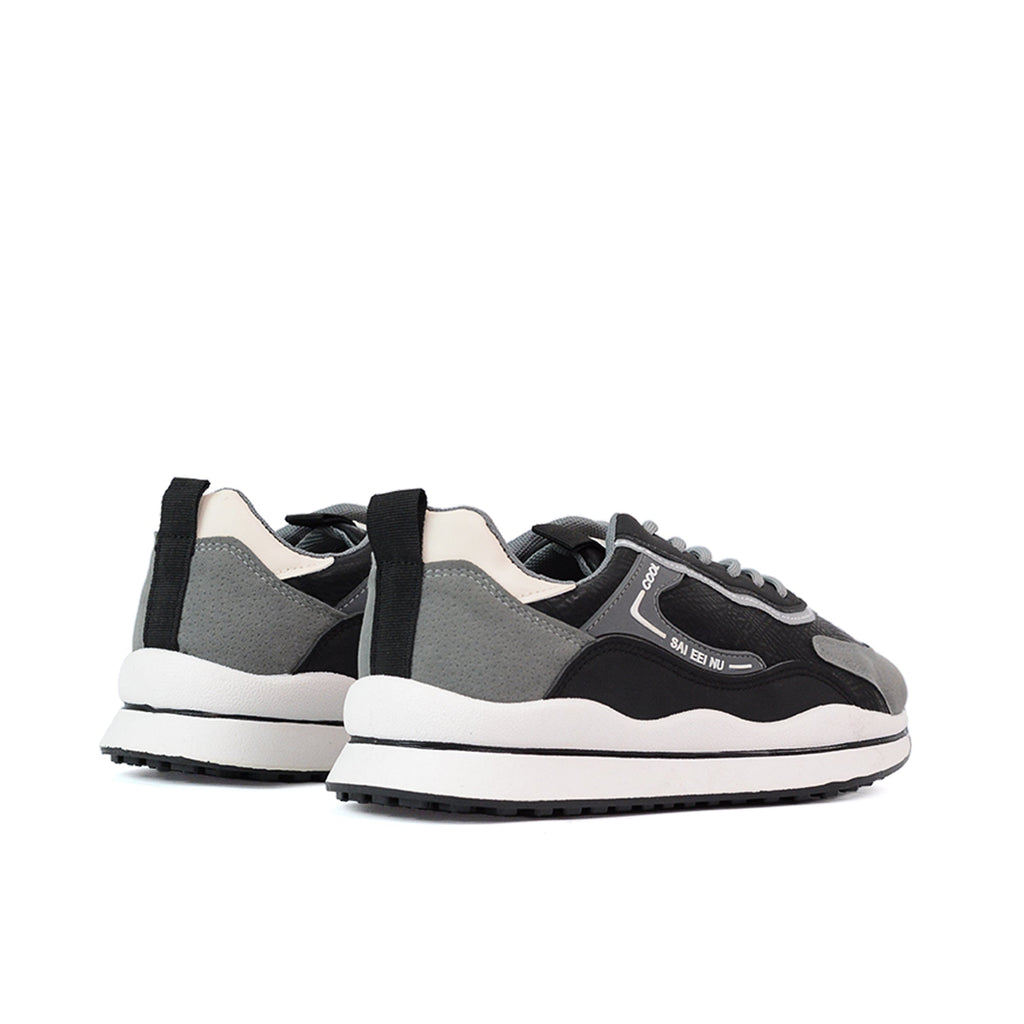 Men Premium Black & Grey Sneaker NSK-0049