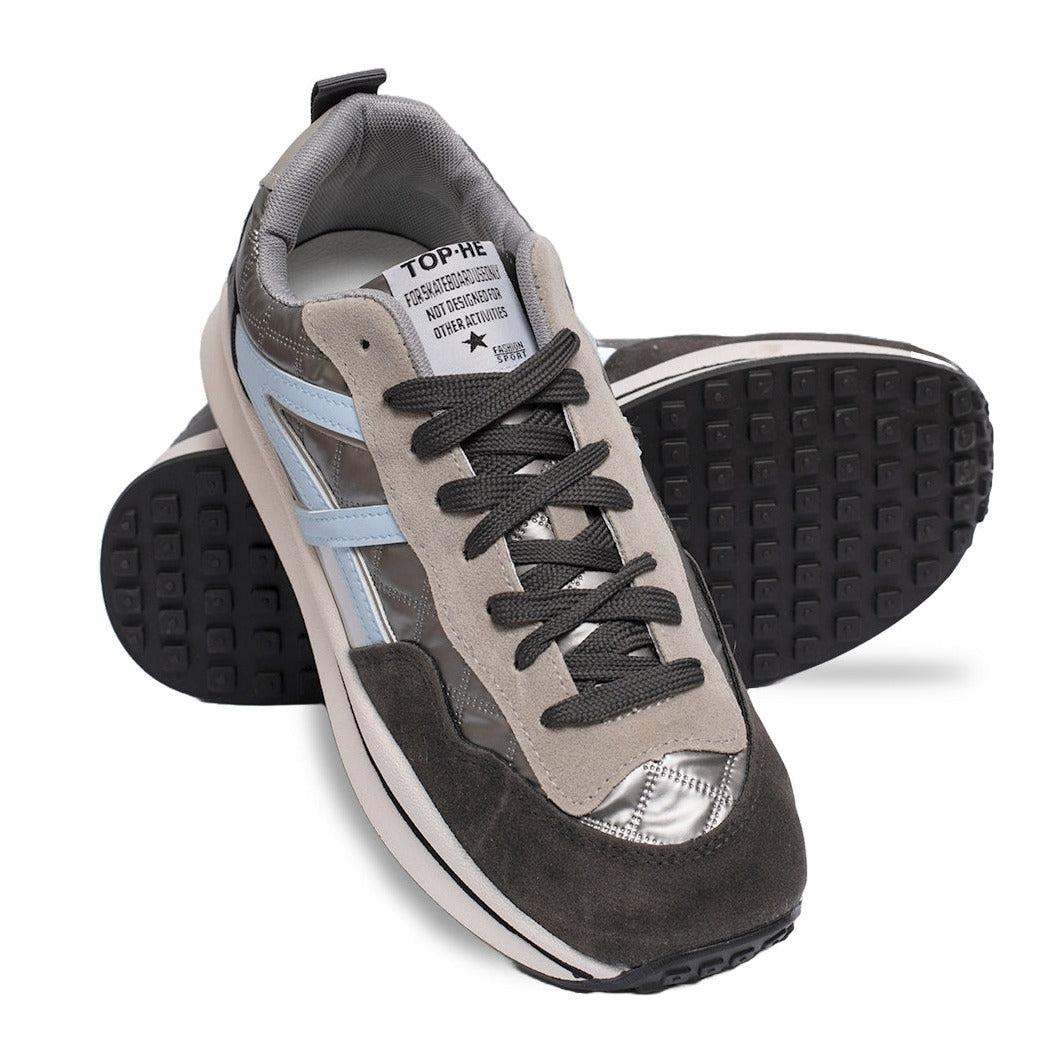 Men Premium Black & Grey Sneaker NSK-0012