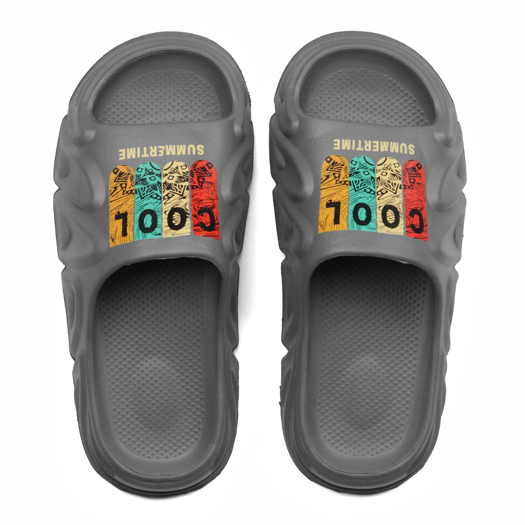 Light Grey Artful Slide Slipper xm04