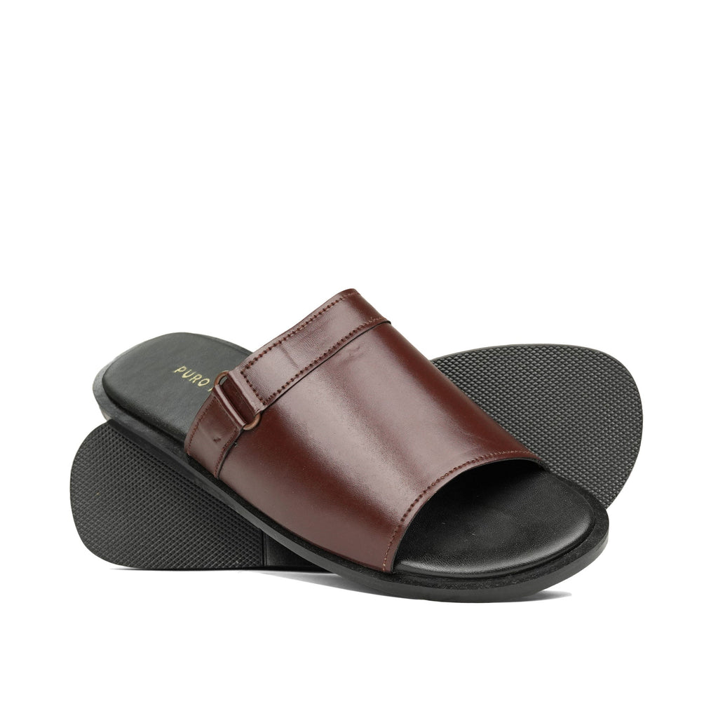 Brown Leather Slipper SA17