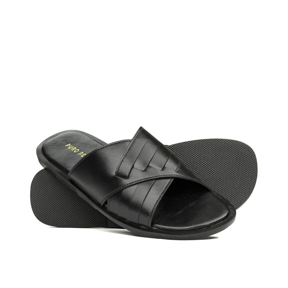 Black Cross Casual Slipper SA23