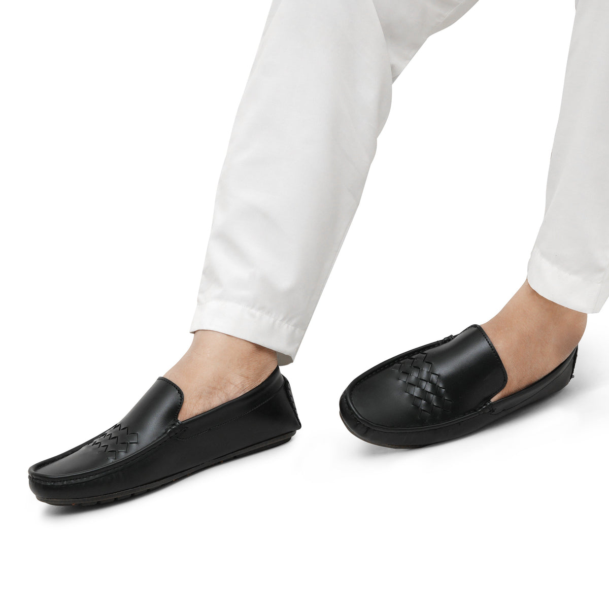 Black Woven Loafer LS31