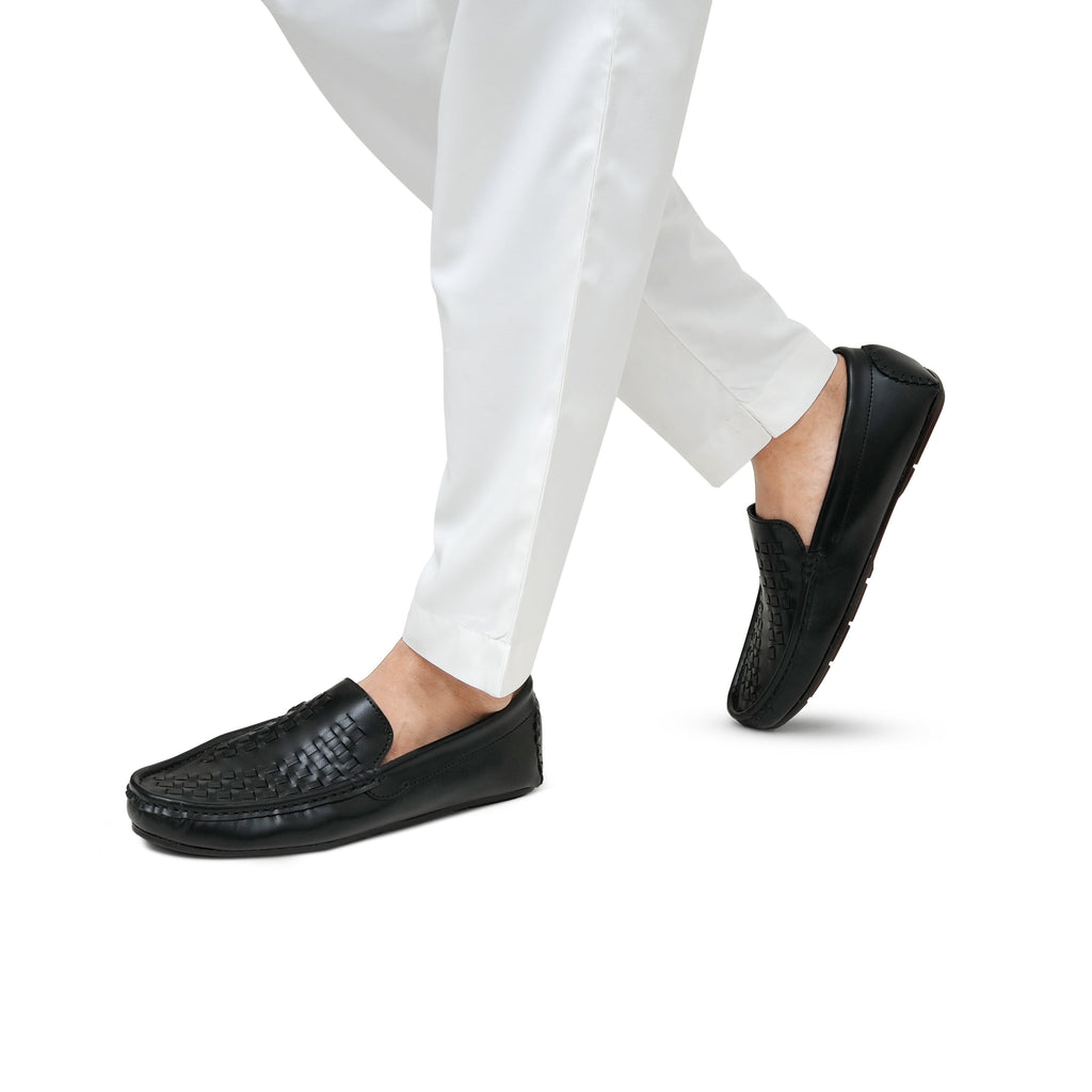 Black Woven Loafer LS26