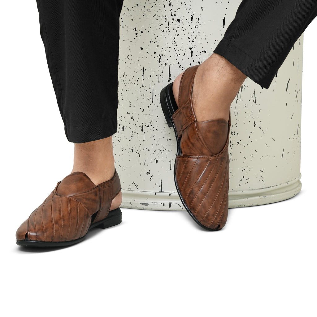 Brown Folding Sandal Da16