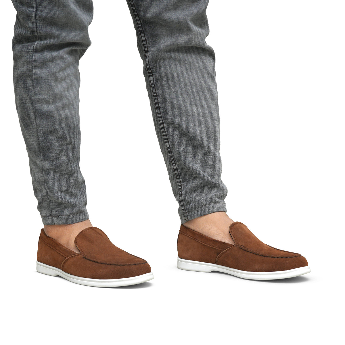 Cognac Brown  Suede Shoe La12